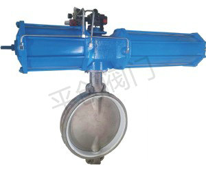 气动对夹蝶阀AW气缸