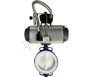 气动对夹衬氟对夹蝶阀