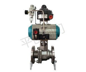 气动不锈钢法兰球阀55