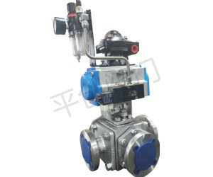 气动不锈钢三通球阀