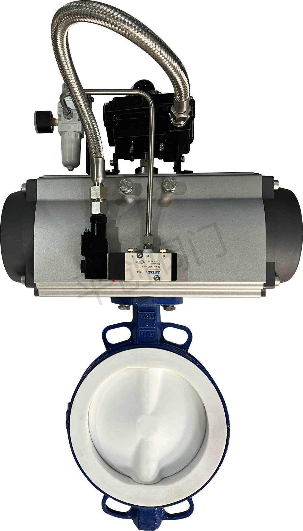 气动防爆衬氟对夹蝶阀