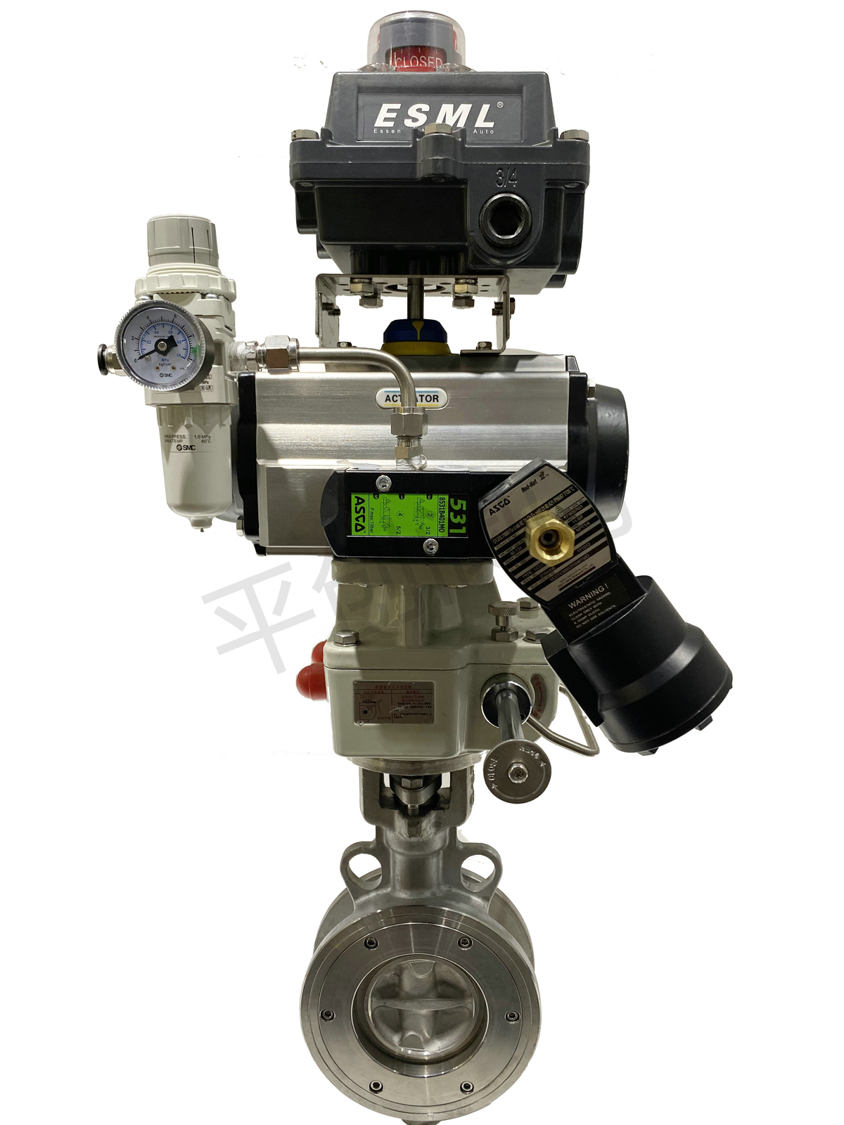 气动不锈钢对夹硬密封蝶阀