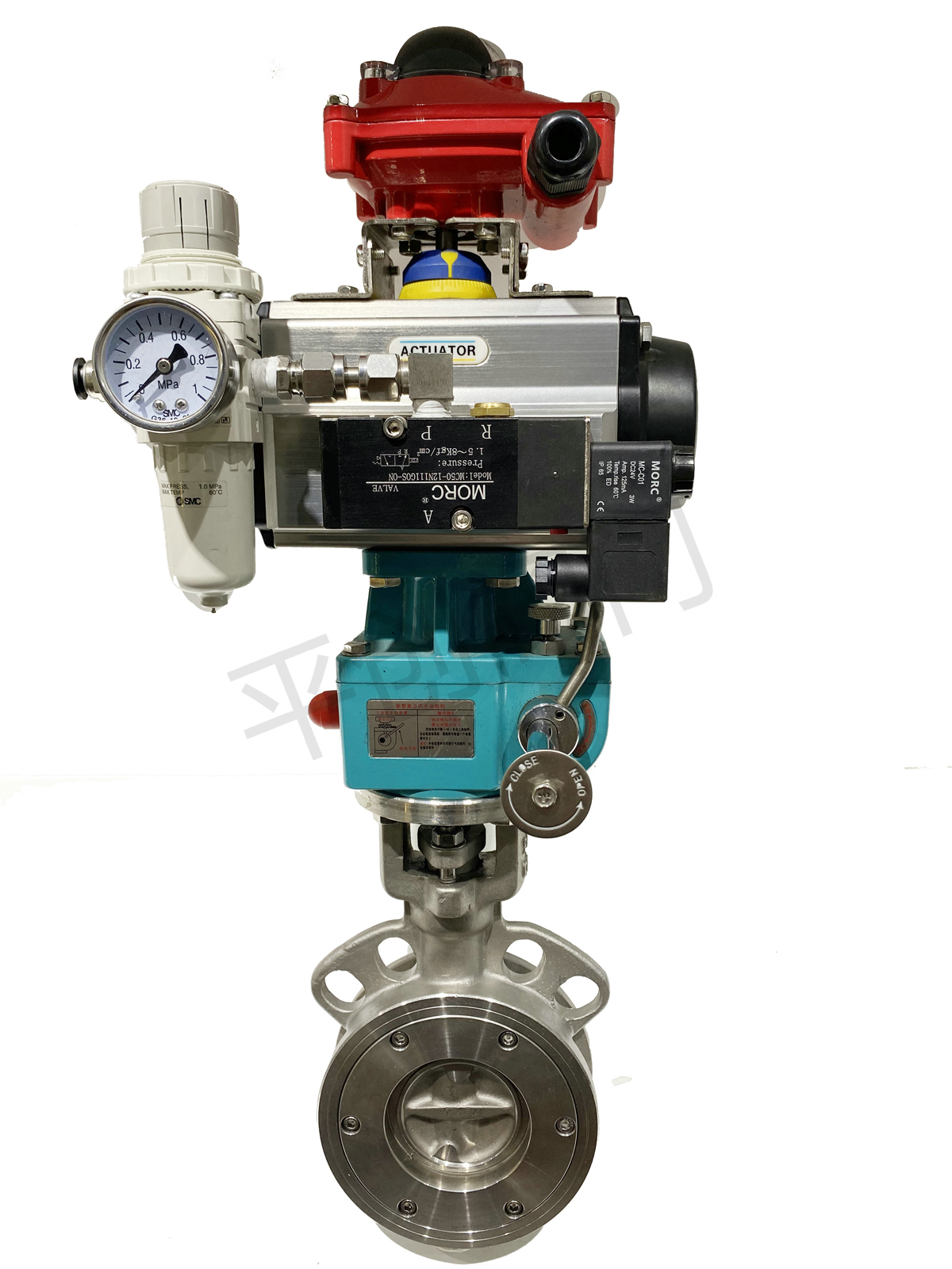 气动对夹硬密封不锈钢蝶阀