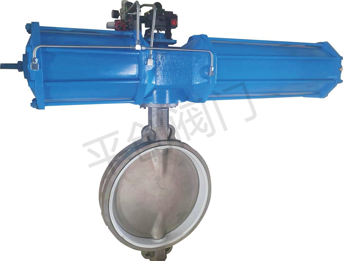 气动对夹蝶阀AW气缸