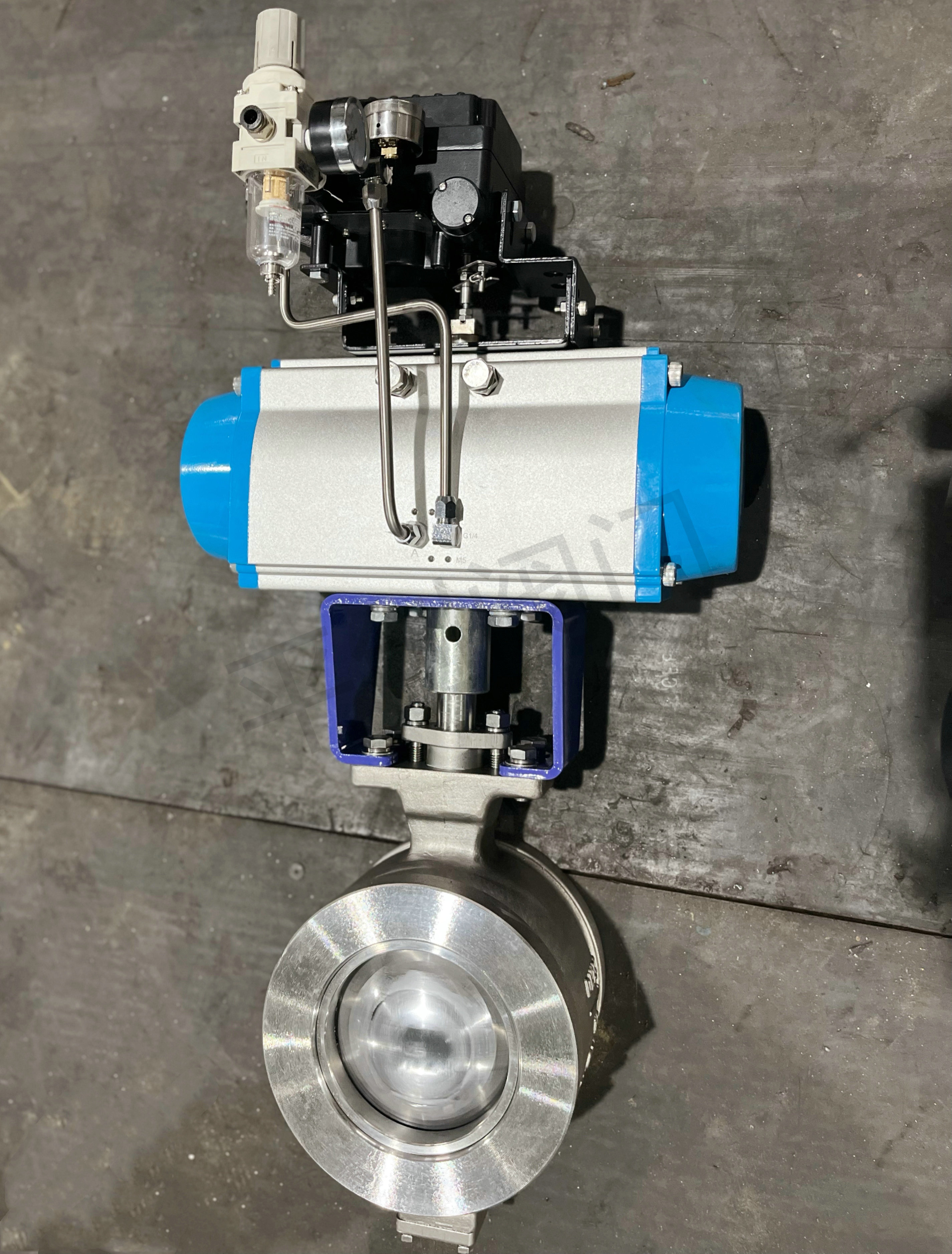 气动不锈钢V型球阀 调节型2 (2)