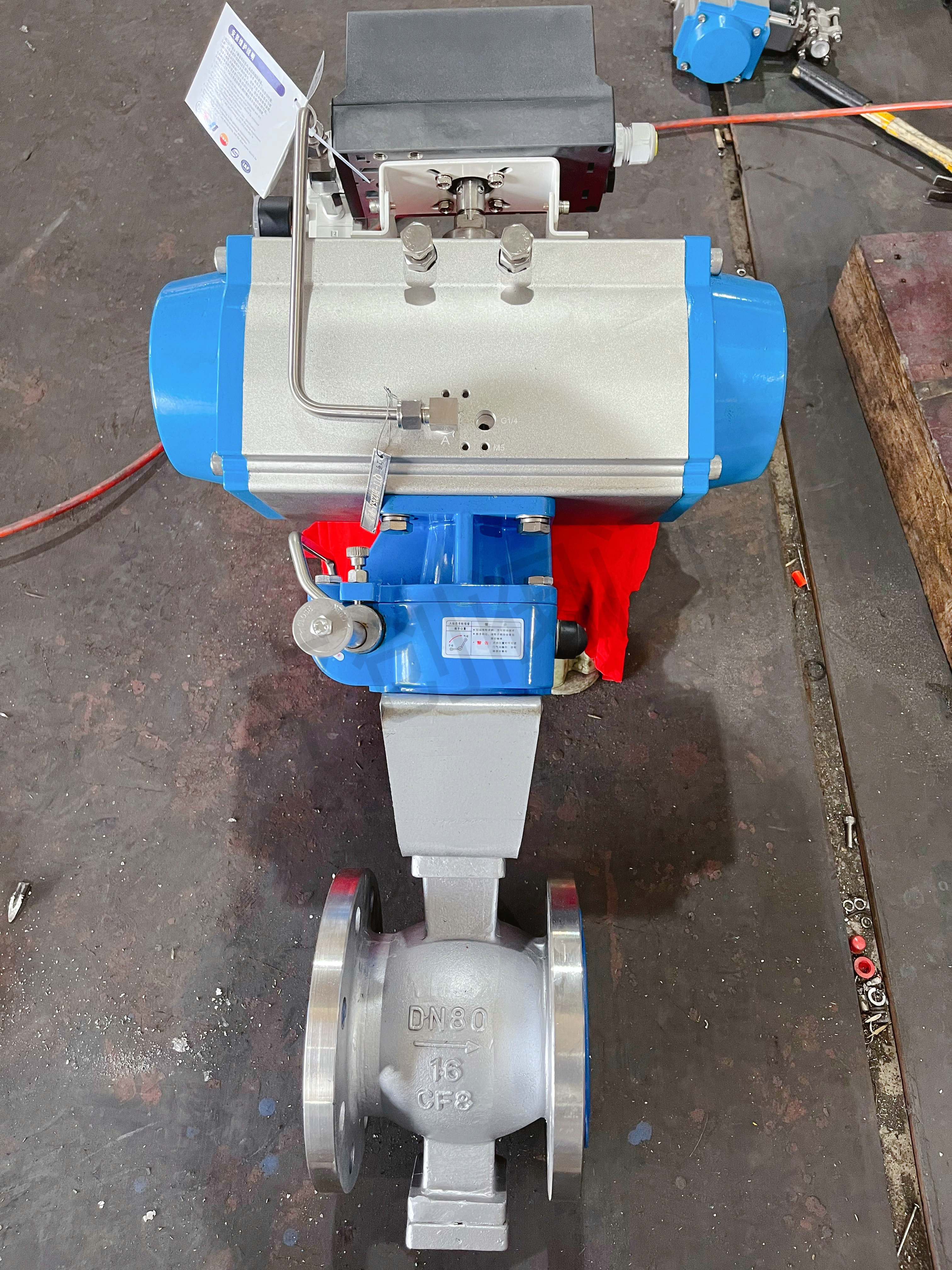 气动不锈钢V型调节阀球阀1 (1)