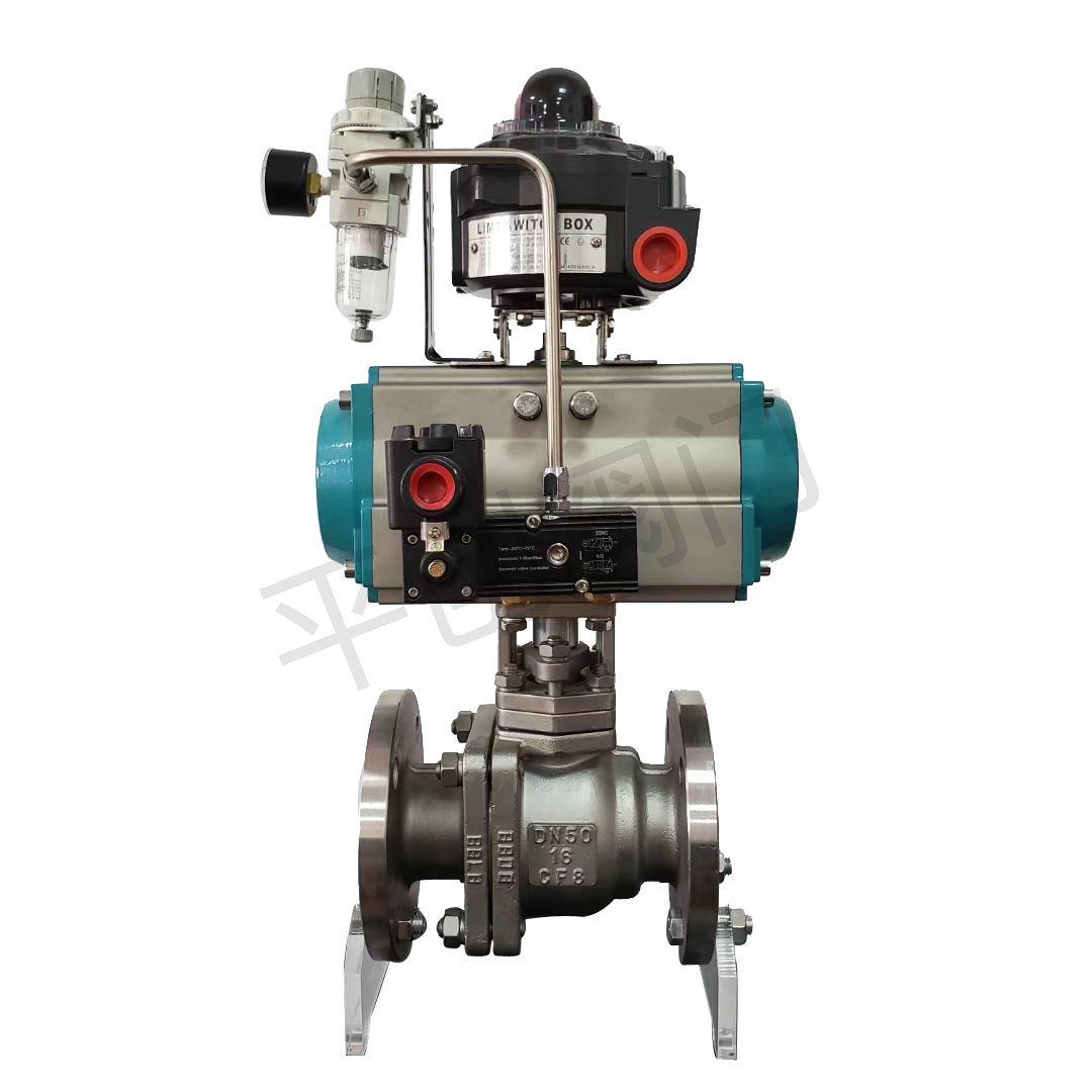 气动不锈钢法兰球阀55