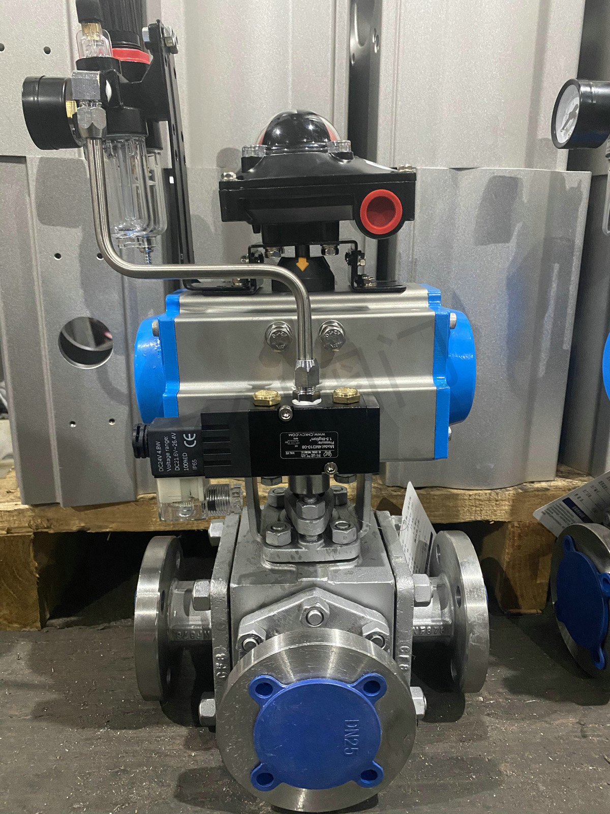 气动不锈钢三通球阀6